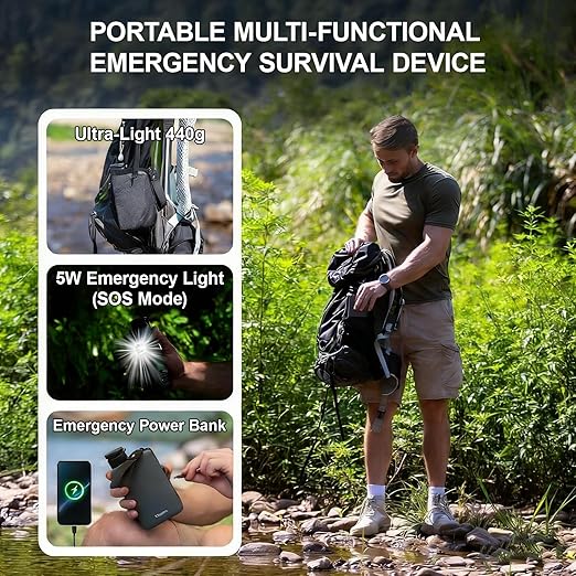 Portable Electric Water Filter Pump, 0.01 Micron Outdoor Camping Water Purifier, Water Filtration System Survival for Hiking, Camping, Travel and Emergency.