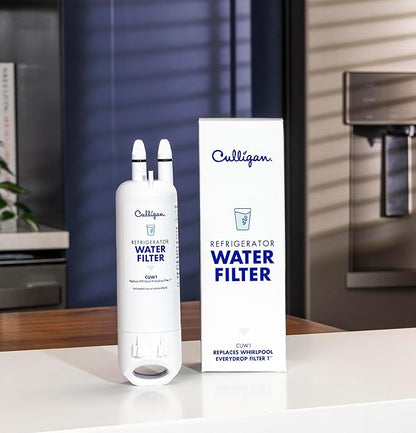 Culligan CUW1 Refrigerator Water Filter, Replacement for Whirlpool Water Filter 1 (EDR1RXD1), Replace Every 6 Months Pack of 1