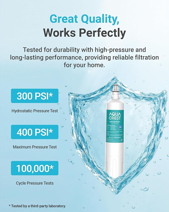 AQUA CREST F-1000 Water Filter, Replacement for InSinkErator® F-1000, F-2000, F-3000, AquaPure AP Easy C-Complete, 500 Gallons, NSF/ANSI 42, 3 Pack
