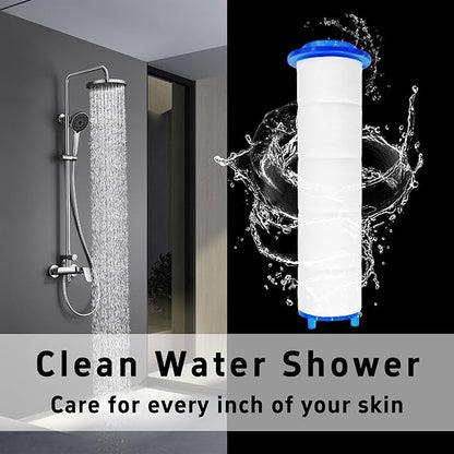 12Pcs 3” Shower Head Filter Cartridge, PP Cotton Replacement Filters for High Pressure Handheld Turbo Fan, Vortex Hydro Jet Shower Head, Improves Water Quality, Easy Install