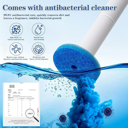 Disposable Toilet Brush,with 24 Refill Heads and Holder,Clean Brush Starter Kit,with 1 Toilet Wand, 1StorageCaddy and,3Fragrant Tablet, Toilet Wand Kit,Deep Cleaning Bathroom.