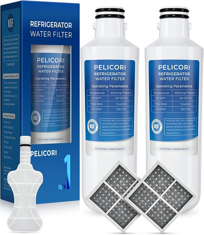 LMXS28626S, LHFS28XBS, LFCS27596S Water Filter, 2 Pack | Compatible with L-G LFXC22526S, LFXC24726S, LFXS26596S, LFXS26973S, LFXS26973D, LFXS28968S,LHSXS2706S Water & Air Filter