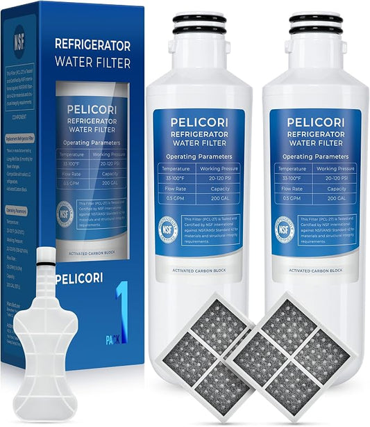 LMXS28626S, LHFS28XBS, LFCS27596S Water Filter, 2 Pack | Compatible with L-G LFXC22526S, LFXC24726S, LFXS26596S, LFXS26973S, LFXS26973D, LFXS28968S,LHSXS2706S Water & Air Filter