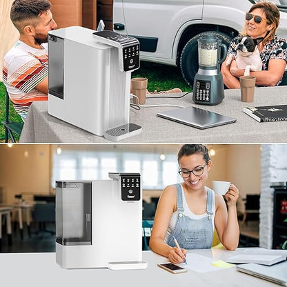 Reverse Osmosis Water Filter Countertop : 6-Stage Reverse Osmosis System with UV TDS Monitor 3:1 Pure to Drain Darlingcare Water Purifier for Kitchen Office Home (Ivory White)