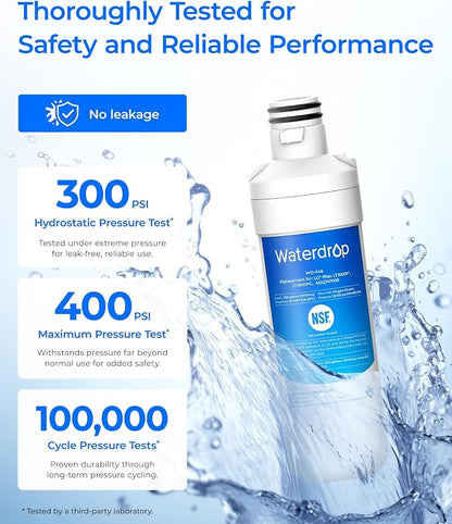Waterdrop ADQ747935 Refrigerator Water Filter and Air Filter, 3 Combo | Replacement for LG® LT1000PC, LT1000P®/PCS ThinQ®, LFXS26973S, LMXS28626S, LMWS27626S, LFXS28596S, ADQ74793501 and LT120F®