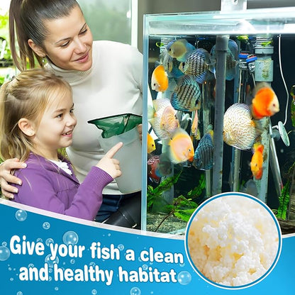 250 g/0.55 lb Aquarium Filter Media Organic Filtration Resin with 5 Mesh Bag Purify Water Quality Release Driftwood Tannins for Freshwater and Saltwater Small Fish Tank