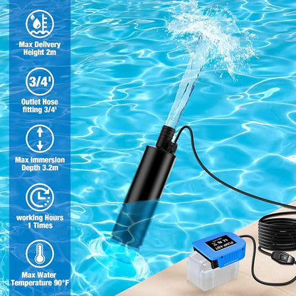 Submersible Water Transfer Pump, Cordless Portable Pump Compatible with Kobalt 24V Battery, 635GPH 100W/120W for Pool Pond Garden Draining & Oil Suction, 16ft Cord (Bare Tool)