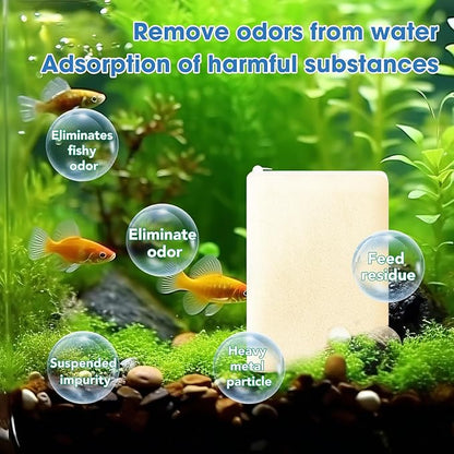Jorewood Aquarium Filter Resin for Water Purification, 3 Bags x 200ml, Tannin Remover, Odor Eliminator for Crystal Clear Water