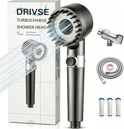 Drivse Showerhead, Drivse Filtered Shower Head With Handheld, High Pressure Handheld Hydrojet Nozzle Kit with Water Filter, Fits for Men, Women, Children and Pets. (Showerhead)