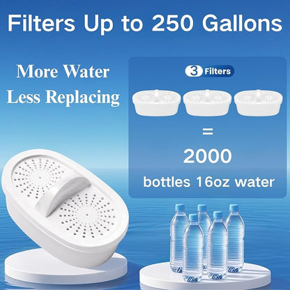 Water Filter Replacement for All Water-drop Pitcher Filtration System, Fit for Water-drop, WD-PF-01A Plus, Reduces PFAS, PFOA/PFOS, Chlorine, 3 Months or 250+ Gallons (Pack of 3)