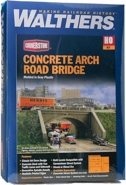 Walthers Cornerstone HO Scale Street System- Arched Road Bridge Kit