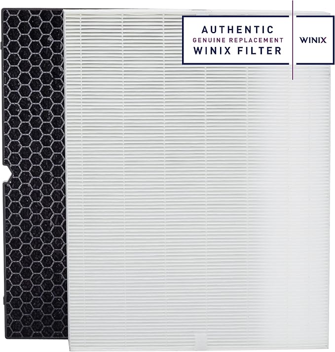 Genuine Winix 116130 Replacement Filter H for 5500-2 Air Purifier , 16.25"L x 12.5"W x 1.5"Th, White
