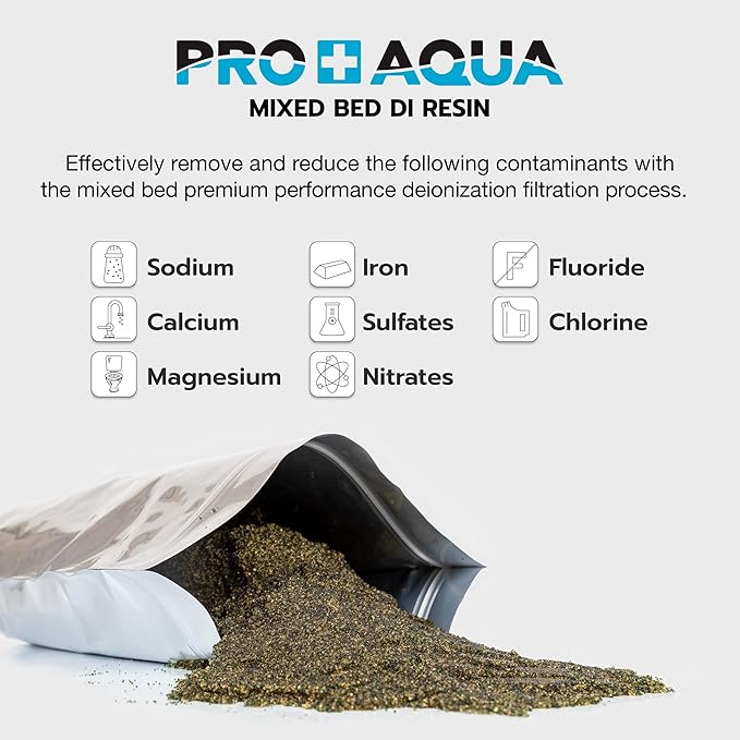 DI Resin Replacement Refill Deionization Color Changing Premium Grade, TDS Filtration, Aquariums, Spot Free Rinse, 1L