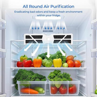 TEEHAY PWF-1 FPPWFU01 Water Filter & PureAir AF-2 FRGPAAF2 Air Filter Combo, Compatible with Frigidaire FRIGCOMBO6, GRFS2853AD, GRFS2853AF, PRFC2383AF, PRFG2383AF, PRFS2883AF, 3 Combo