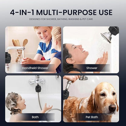 PUREVIA Shower Filter for Hard Water – Helps Reduce Chlorine & Common Water Impurities | High Pressure Water Filter | Universal Fit | Replaceable Cartridge | Easy 2-Minute Installation | Matte Black