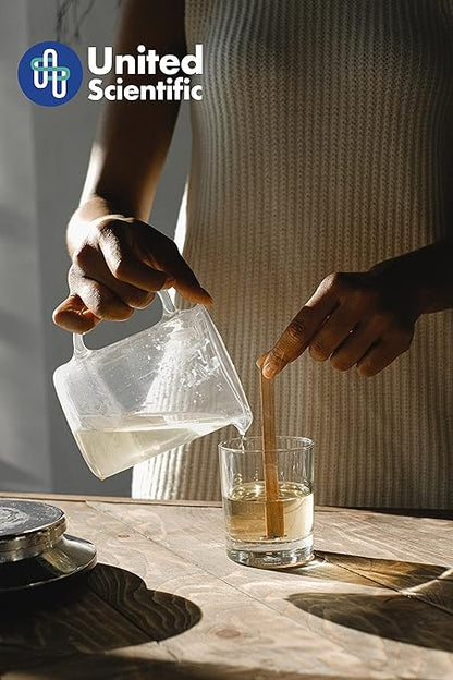 United Scientific™ Polypropylene Pitchers 81124 | Polypropylene Short Form Pitchers | 3000ml Capacity | 100ml Graduations| Beakers with handle spout | 3000ML (Pack of 6)