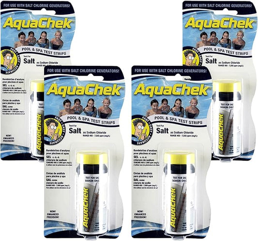 AquaChek 561141-04 Salt Swimming Pool Test Strips, 4-Pack