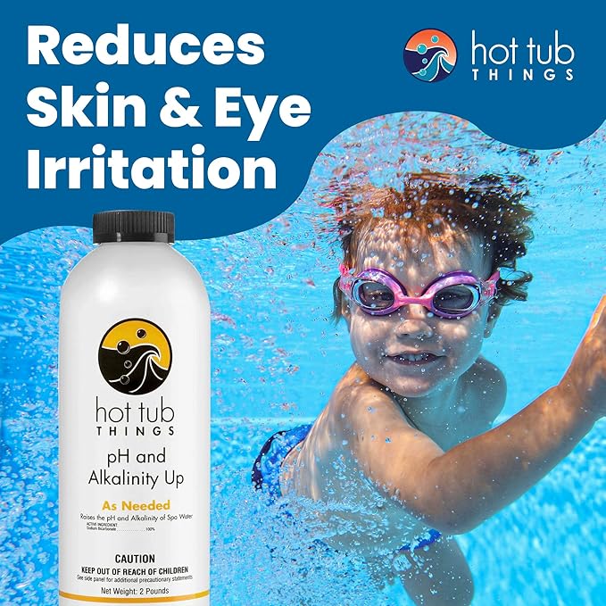 Hot Tub Things pH Up & Alkalinity Increaser for Hot Tub – Pool Shock, Alkalinity Up, pH Increaser and Alkaline Booster for Spa or Pool, Maintain Balanced Water Quality and Clear Water Use – 2 Pounds