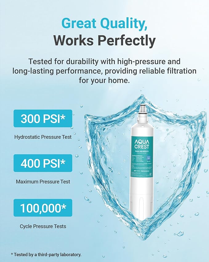 AQUA CREST F-2000 Water Filter, Replacement for InSinkErator® F-1000, F-2000, F-3000, AquaPure AP Easy C-Complete, 500 Gallons, NSF/ANSI 42, 3 Pack