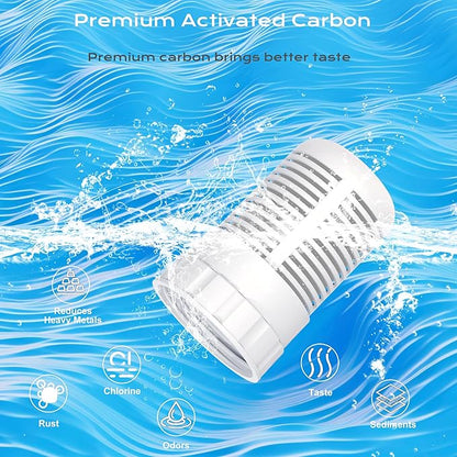 Alkaline Water Filter Replacement for Seychelle Dual-Filter 64 oz and Water Filter Pitcher 32 oz pH Enhancing Filtration, Compatible with Alexapure Pitcher, 4 PCS