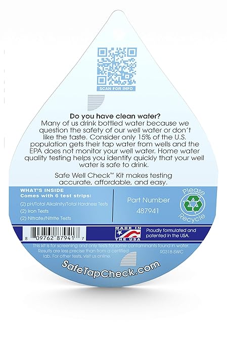Industrial Test Systems SafeTap Safe Well Check Home Well Water Test Kit