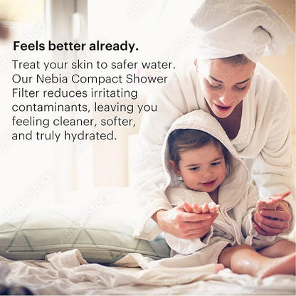 Brondell Shower Filter VivaSpring, Compact Rubbed Bronze – High Output, 100% High-Purity KDF Filtration, With FF-30 Filter Cartridge, Filtered Shower Water for Healthier Skin & Hair