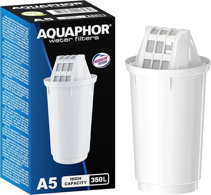 AQUAPHOR Prestige Fridge Water Filter Jug, Includes 1x A5 350litre Cartridge to Reduce Limescale, Chlorine & Heavy Metals, Plastic, Volume 2.8 L, White