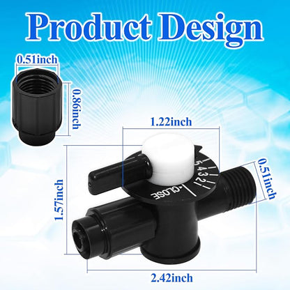 R172060 1/4 inch Control Valve with Nut Fit for Rainbow Automatic Feeder | Compatible with Rainbow Automatic Chlorine/Bromine Pool and Spa Feeder Models 300, 302, 300-19, 300-29