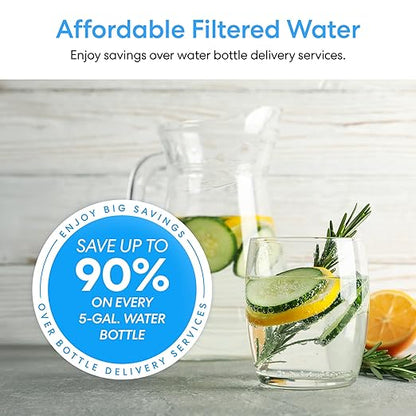 Brio 520 Series No Line Bottom-Loading Water Cooler with Built-in 2 Stage Water Filter Black