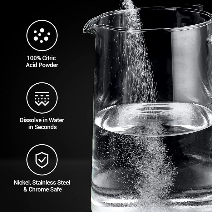 Gevi Household Ice Maker Descaling Powder | 12 Use & Individually Packed for Each Use | Organic ice maker clean Descaler Compatible with All Major Brands