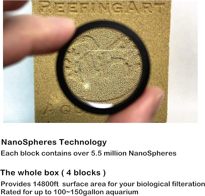Ceramic Filter Media Brick 4 Pack 3.6lb NanoSpheres Biological Filtration
