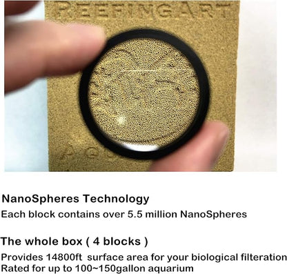 Ceramic Filter Media Brick 4 Pack 3.6lb NanoSpheres Biological Filtration