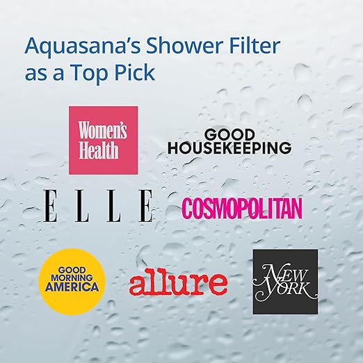 Aquasana Shower Filter for Hair & Skin | Reduces 90% of Chlorine | Handheld Wand Shower Head with 3 Settings | Dermatologist-Recommended | WaterSense Certified | AQ-4105-E