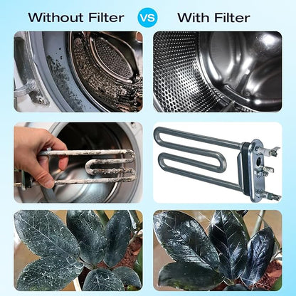 H&G Lifestyles Water Filter for Washing Machine,Water Softener Anti-Scale Water Filtration,with 3/4" GHT Garden Hose Filter, Prevent Scale Build-up,for Water Heater Swamp Cooler,2PACKS