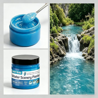 150ml Water Scenery Paster, Paint Mediums & Additives, Water Effect Paste, Suitable For Rivers, Oceans, Lakes, Static Scenes - Model For Aquariums (Light Blue)