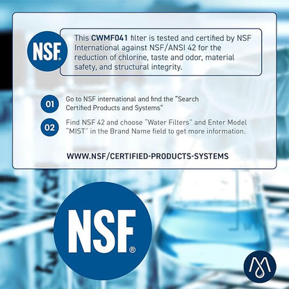 Mist ADQ36006101 Refrigerator Water Filter Replacement for LG LT700P, ADQ36006102, Kenmore 469690, Fridge LFX25978SB – NSF 42 Certified – 1 Pack