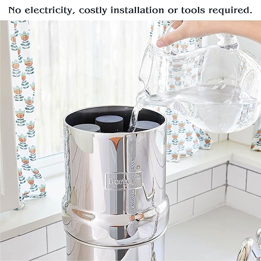 Imperial Berkey Gravity-Fed Water Filter System 4.5 Gallon with 2 Black Berkey Elements, 2 PF-2 Fluoride and Arsenic Reduction Elements