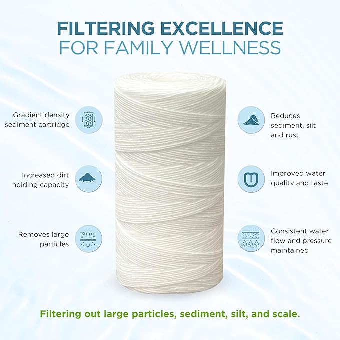 Pelican Water PC40 10 in. 5 Micron Sediment Replacement Filter (4-Pack) by Pelican Water