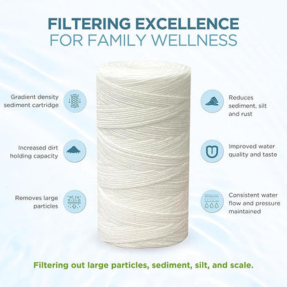 Pelican Water PC40 10 in. 5 Micron Sediment Replacement Filter (4-Pack) by Pelican Water