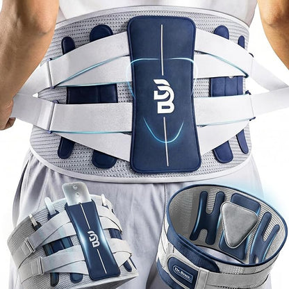 DR. BRACE® Lower Back Brace for Men & Women for Lower Back Pain Relief, Revolutionary Versatile Splints System & Removable Lumbar Pad, Adjustable & Breathable Back Support Brace (41.3-47.2″)