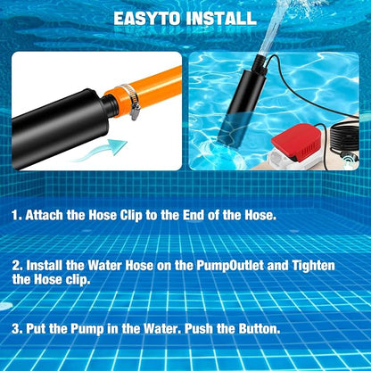 Submersible Water Transfer Pump, Cordless Portable Pump Compatible with Craftsman 20V V20 Battery, 635GPH 100W/120W for Pool Pond Garden Draining & Oil Suction, 16ft Cord (Bare Tool)