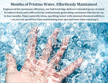 Salt Water chlorination System Cartridge Replacement for Spas & Hot Tubs/Hot Spring Highlife/Limelight,Chlorine-Generating Filter for Gentle,Soft Fresh Water to Helps Combat Dry Eyes&Itchy Skin, 3Pack