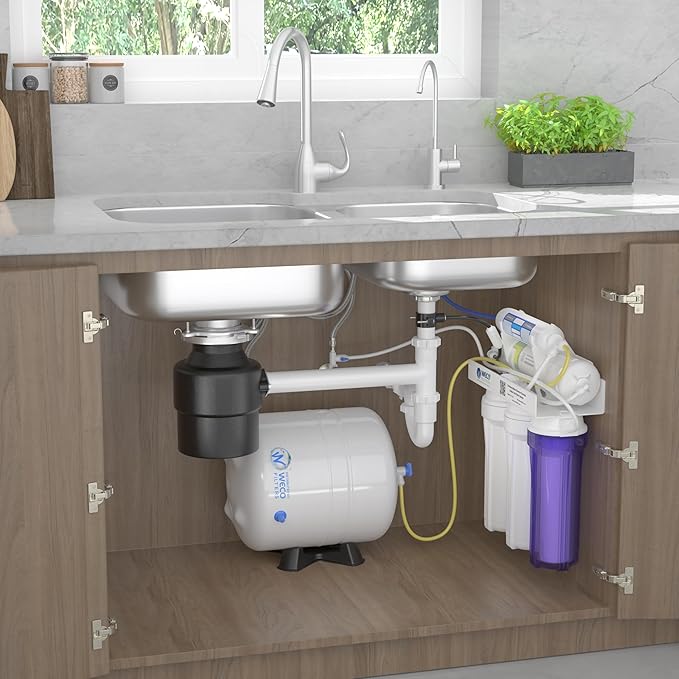 WECO (HYDRA-75UVALKPMP) Granular Activated Carbon and Reverse Osmosis Water Filter System with Chlorine Reduction Feature - Top-Mounted Faucet Design Reverse Osmosis Drinking Water Filter System
