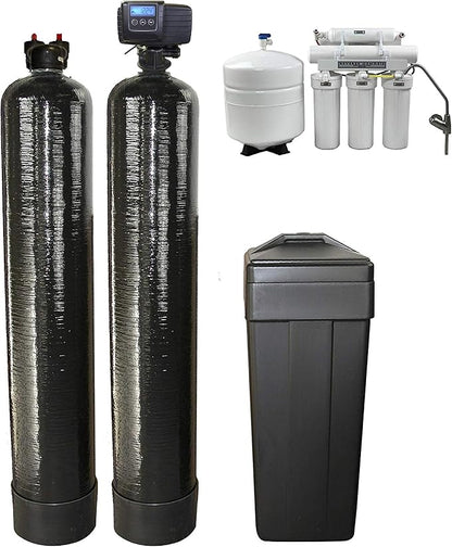 Fleck 5600SXT Metered Softener UpFlow 1.5 Cubic Ft Carbon Filter Reverse Osmosis