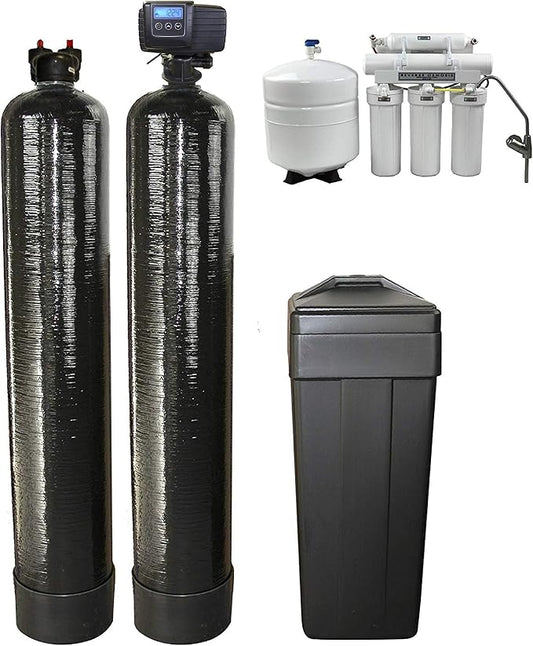Fleck 5600SXT Metered Softener UpFlow 1.5 Cubic Ft Carbon Filter Reverse Osmosis
