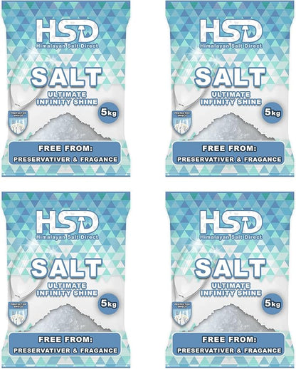 5kg dishwasher salt, dishwasher detergent salt with pre-soaking action, water softener salt (Pack Of 4)