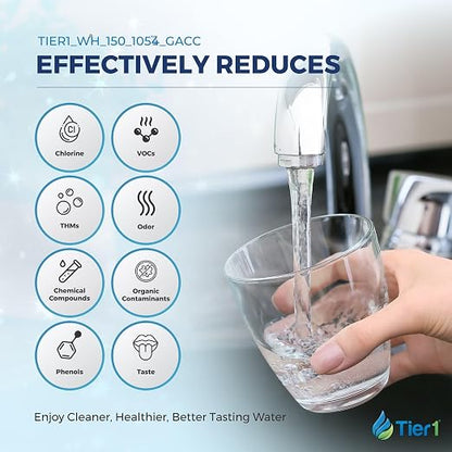 Tier1 48,000 Grain Water Softener & Chloramine Reduction Filter | Whole House 3-in-1 with Catalytic Carbon Filtration & Sediment Pre-Filter | Ideal for 3–4 Bathroom Homes | Metered Valve Control