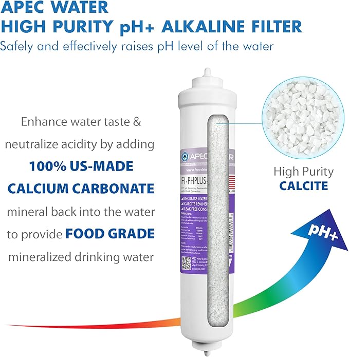 APEC Water Systems RO-CTOP-PH Alkaline Mineral Portable Countertop Reverse Osmosis Water Filter System PH+, Installation-Free, fits Most Standard Faucet