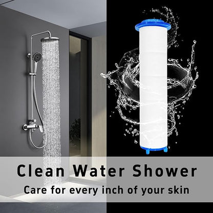 12Pcs 3.2” Shower Head Filter Cartridge, PP Cotton Replacement Filters for High Pressure Handheld Turbo Fan, Vortex Hydro Jet Shower Head, Improves Water Quality, Easy Install