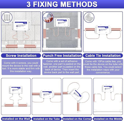 CAMECO Whole House Water Descaler System, Electronic Alternative Salt-Free Hard Water Conditioner, No Salt Water Softener, Limescale & Rust Removal, Reduces Hardness